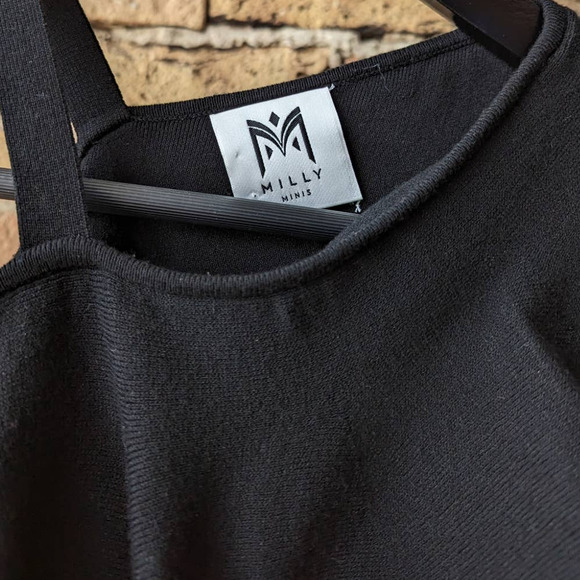 Milly Minis Black Ruffle Shoulder Dress - Picture 3 of 3